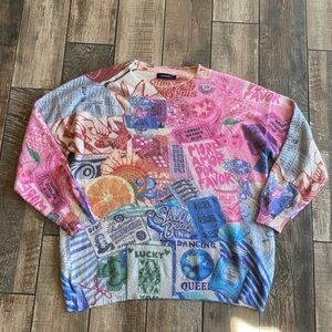 Luxveer Wool Colorful Graphic Sweater